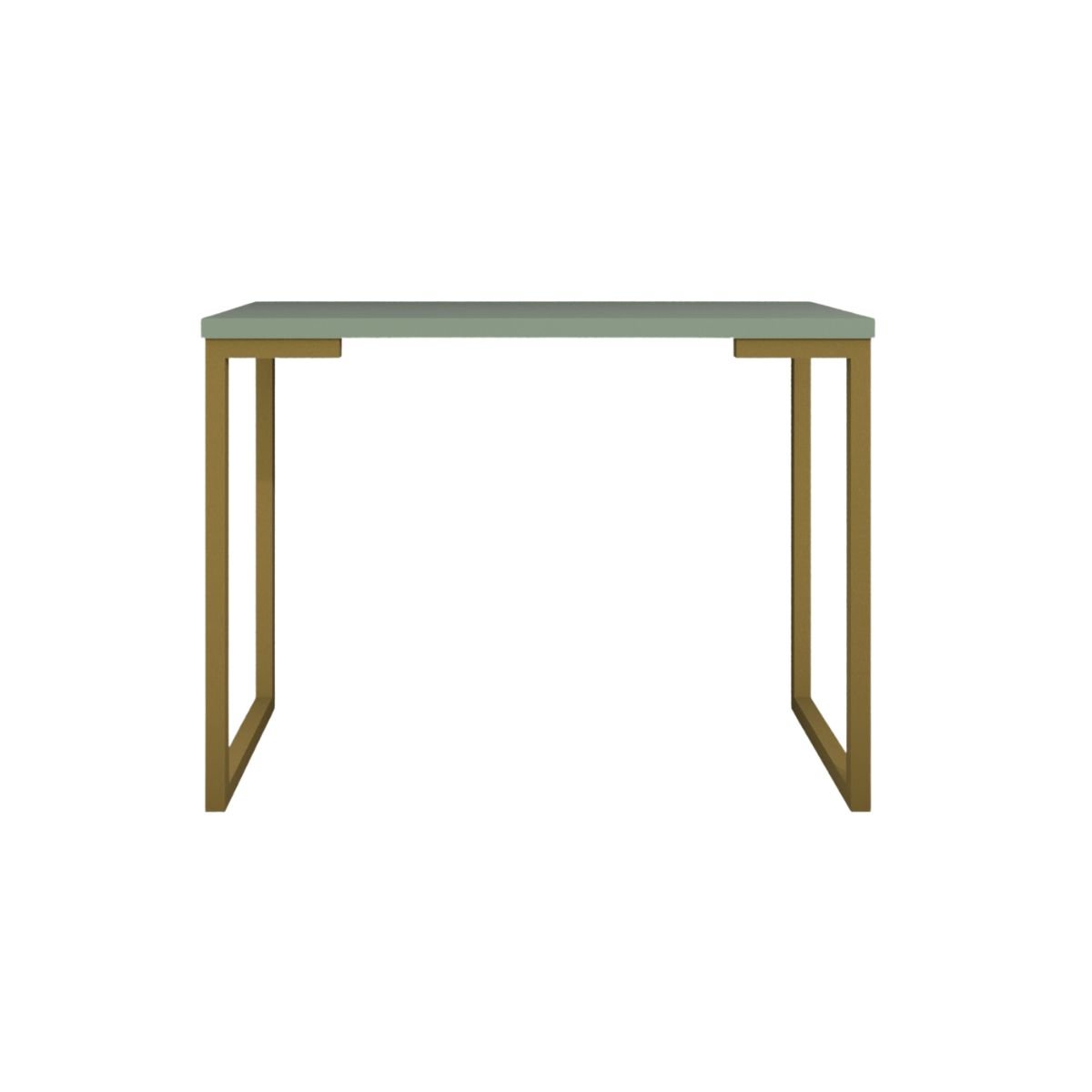 Mesa Industrial Escrivaninha Moderna Mdf 100x45 Metalon Dourado Plancasa: Verde Jade - 5