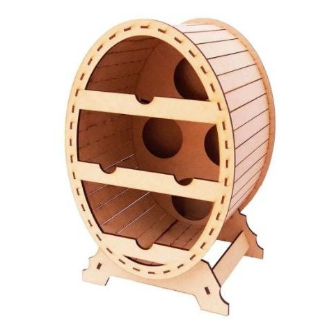 Mini Adega MDF Oval para 4 garrafas