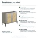 Ver imagem 6 de Buffet Bend 99 cm Porta Sextavada Incolar Grigio com Pé Preto