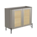 Ver imagem 2 de Buffet Bend 99 cm Porta Sextavada Incolar Grigio com Pé Preto