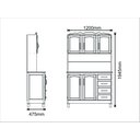 Ver imagem 3 de Armário de Cozinha 5 Portas 4 Gavetas Clássica