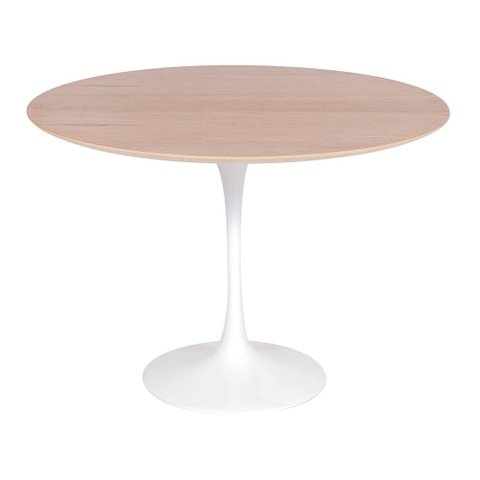 Mesa Saarinen Redonda Freijó 124cm - Base Branca