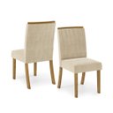 Ver imagem 4 de Conjunto Sala de Jantar Mesa Epic Retangular 200x90cm Nature / Off White com 8 Cadeiras Tauá Nature