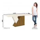 Ver imagem 3 de Conjunto Sala de Jantar Mesa Epic Retangular 200x90cm Nature / Off White com 8 Cadeiras Tauá Nature