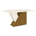 Ver imagem 2 de Conjunto Sala de Jantar Mesa Epic Retangular 200x90cm Nature / Off White com 8 Cadeiras Tauá Nature