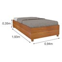 Ver imagem 4 de Cama de Solteiro para Colchão 88x188cm Multimóveis CR35459 Cinamomo