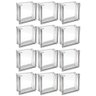 Kit 12 Bloco de Vidro Incolor C/ Furo 19x19x8 Tradestar - 1