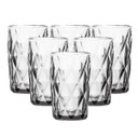 Ver imagem 1 de Jogo de Copo Vidro Diamond 350ml Alto 6 Unidades - Água, Suco, Refresco