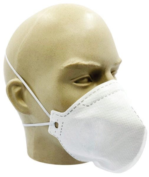 Máscara Branco PFF2 Sem Válvula Átomos Respirador - 10 Unid. - 2
