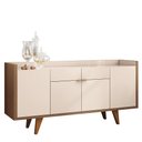 Ver imagem 1 de Buffet Aparador Melodia com 2 Portas e 2 Gavetas Off White/castanho - Hb Móveis