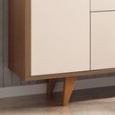 Ver imagem 3 de Buffet Aparador Melodia com 2 Portas e 2 Gavetas Off White/castanho - Hb Móveis