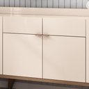 Ver imagem 4 de Buffet Aparador Melodia com 2 Portas e 2 Gavetas Off White/castanho - Hb Móveis