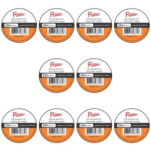 Fita Isolante 10 Mts Pvc Antichama Kit com 10 Rolos Radial