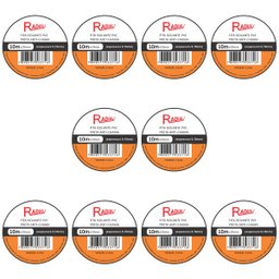 Fita Isolante 10 Mts Pvc Antichama Kit Com 10 Rolos Radial - 1