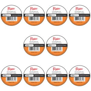 Fita Isolante 10 Mts Pvc Antichama Kit Com 10 Rolos Radial