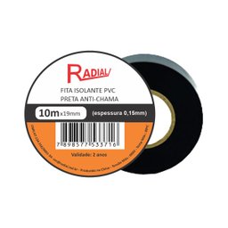 Fita Isolante 10 Mts Pvc Antichama Kit Com 10 Rolos Radial - 3