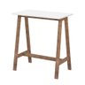 Mesa Compacta Home Office 76cm Base em Madeira - Branco - 2