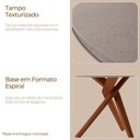 Ver imagem 6 de Sala de Jantar Mesa Ballare com 4 Cadeiras Moderna Mobilia Brisa/imbuia/off/prata