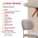 Ver imagem 7 de Sala de Jantar Mesa Ballare com 4 Cadeiras Moderna Mobilia Brisa/imbuia/off/prata