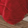 Coberdrom Noruega Sherpa + Manta Flannel 1pç Queen - Vermelho - 3
