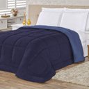 Ver imagem 1 de Coberdrom Isis MALHA + Manta Flannel 1pç Queen - Azul