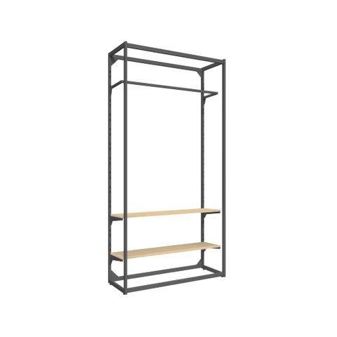 Armario Closet Aberto, Mova, Metal e Madeira