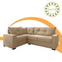 Ver imagem 5 de Estofado Sofá de Canto 5 Lugares Veneza com Espuma D-26 e Estrutura de Eucalipto - Bege