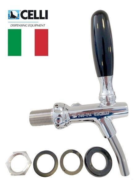 Torneira Italiana Celli Original Inox Para Chopp Importada - 1