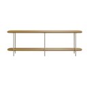Ver imagem 7 de Aparador Mesa Lateral para Sofá Sala 180cm 100% MDF Estrutura Aço Carbono Carvalho