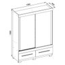 Guarda Roupa Mongi 2 Portas com Espelho Marrom Caemmun - 7