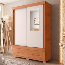 Guarda Roupa Mongi 2 Portas com Espelho Marrom Caemmun - 3