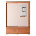 Ver imagem 2 de Guarda Roupa Mongi 2 Portas com Espelho Marrom Caemmun