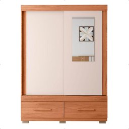 Guarda Roupa Mongi 2 Portas com Espelho Marrom Caemmun - 2