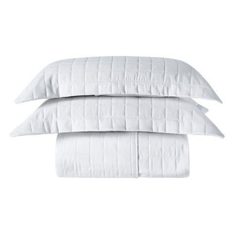 Cobre Leito Casal 2 Porta Travesseiros 300 Fios Basic Branco