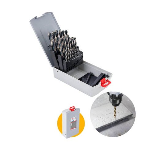 Brocas torcidas HSS PointTeQ, ProBox, 25 peças, 1 a 13 mm
