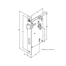Fechadura Interna Quarto Dourada Gold Classic 3200 Stam 55mm - 4