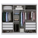 Ver imagem 3 de Guarda Roupa Casal com Espelho 3 Portas 6 Gavetas Milão Tcil Neve