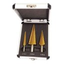 Ver imagem 1 de Broca escalonada hss jogo 3 peças titânio