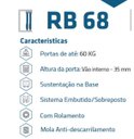 Ver imagem 3 de Roldana para porta correr robus imbutido Rometal 60kg