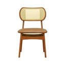 Ver imagem 5 de Cadeira Organik Encosto Anatômico Telinha Rattan Natural - Amêndoa - Estofado Corano Marrom Mescla