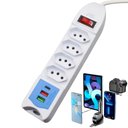 Ver imagem 3 de Filtro de Linha 4 Tomadas | 2 Usb e 1 Usb-c com 2m