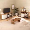 Ver imagem 2 de Rack Mesa Buffet Sala de Estar Mg4647 Cinamomo Off White Arly