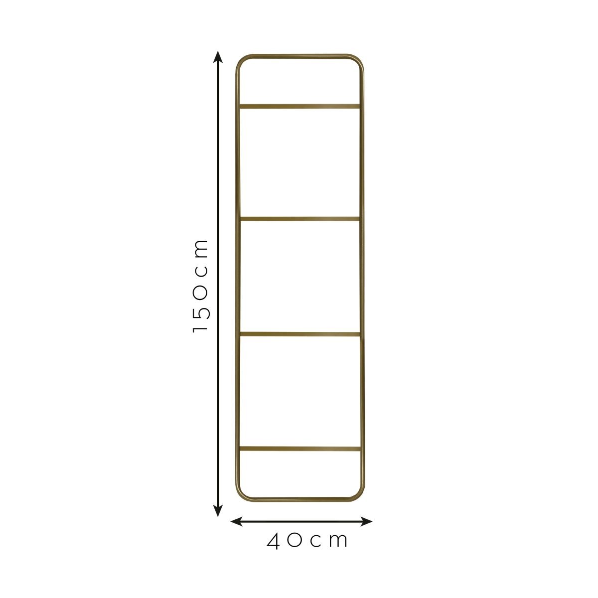 Escada Decorativa Manu Dourada 150x40cm - 3