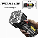 Ver imagem 2 de Lanterna Led de Alto Brilho Usb - 5 Leds Lanterna Protable Ipx5 Impermeável