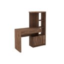Ver imagem 1 de Mesa Escrivaninha Casal ME4143 c/ 2 Portas e 1 Gaveta Nogal - Tecno Mobili