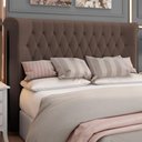 Ver imagem 6 de Cabeceira Cama Box Queen 160cm Estofada Meora P05 Veludo Marrom - Lyam Decor