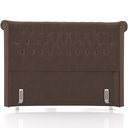 Ver imagem 5 de Cabeceira Cama Box Queen 160cm Estofada Meora P05 Veludo Marrom - Lyam Decor