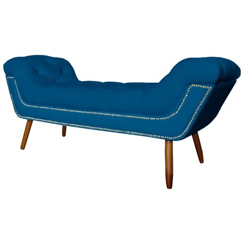 Recamier Sofá Divã Namoradeira Sienna 195cm King Suede