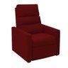 Poltrona Jasmim Reclinavel Estofada Decoração Consultório Clinica Veludo Vermelho Liga Ecommerce - 1