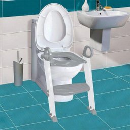 Redutor De Assento Sanitário Com Degrau Penico Cinza- Clingo - 2